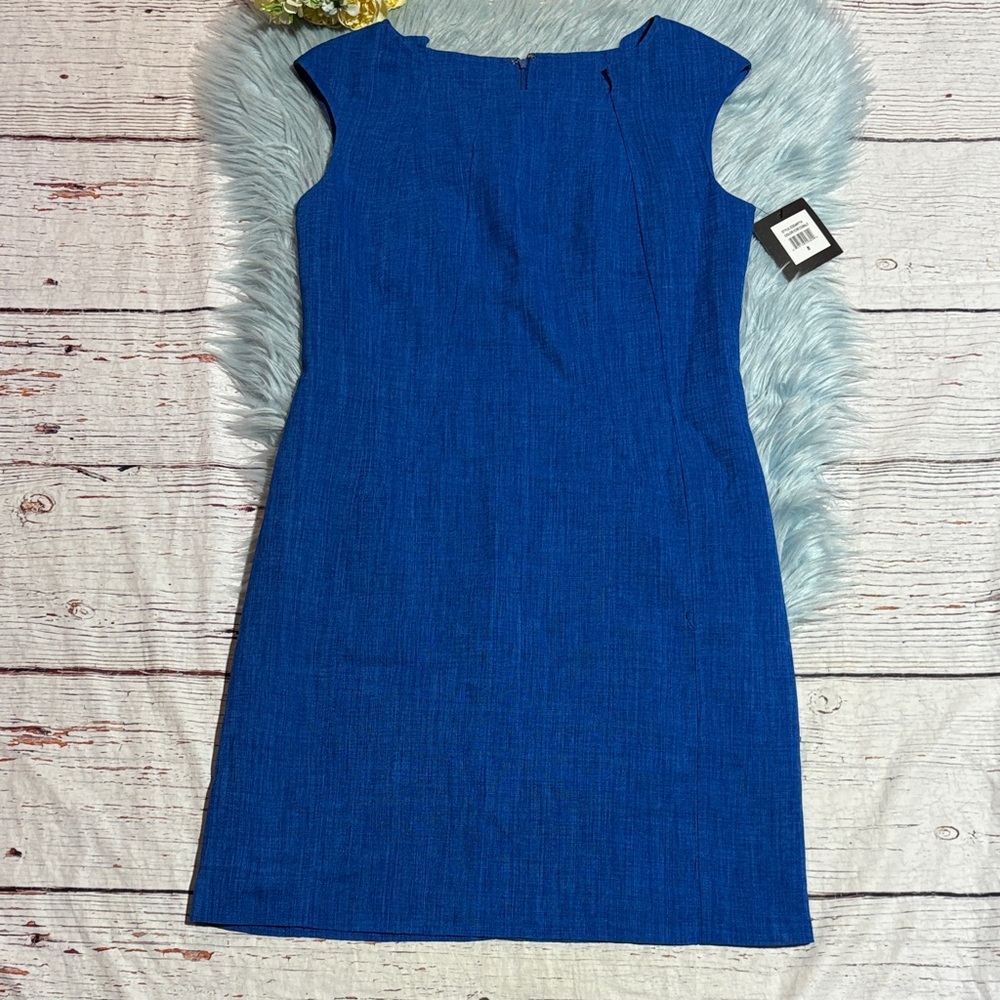 NWT Ellen Tracy Cobalt Blue Sheath Dress sz 8
